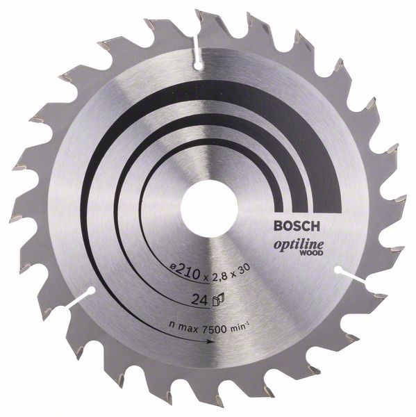 Bosch PRO Wood-cirkelsågklinga, 210 x 2,8 x 30 mm, T24