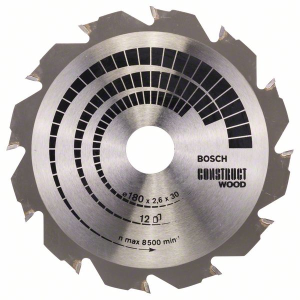 Bosch PRO Construct Wood-cirkelsågklinga, 180 x 2,6 x 30 mm