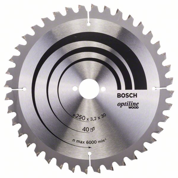 Bosch PRO Wood-cirkelsågklinga, 250 x 3,2 x 30 mm, T40