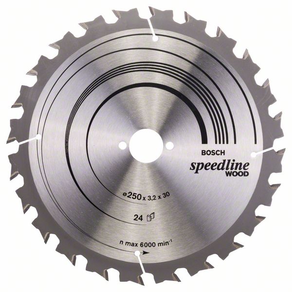 Bosch PRO Wood-cirkelsågklinga, 250 x 3,2 x 30 mm, T24