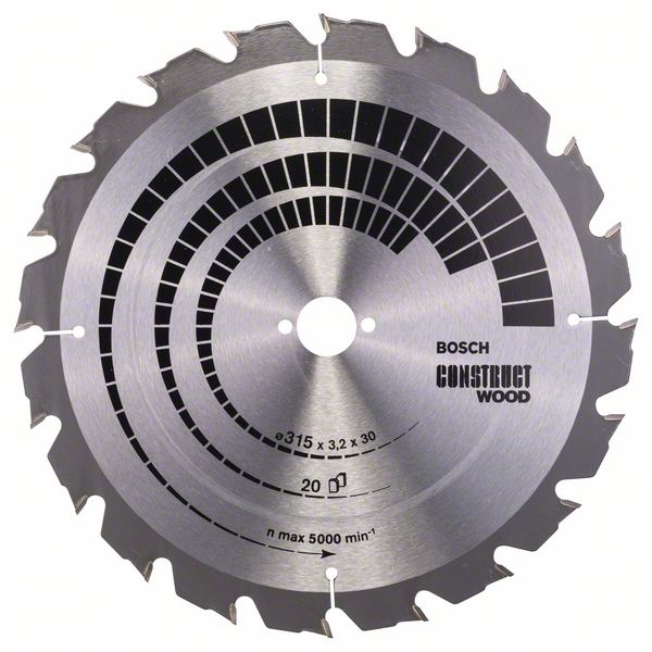 Bosch PRO Construct Wood-cirkelsågklinga, 315 x 3,2 x 30 mm