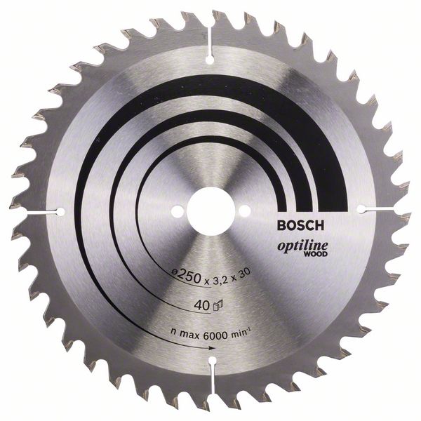 Bosch PRO Wood-cirkelsågklinga, 250 x 3,2 x 30 mm, T40