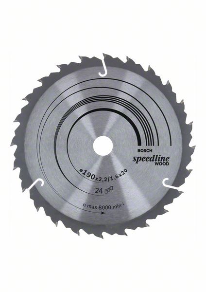 Bosch PRO Wood-cirkelsågklinga, 190 x 2,4 x 20 mm, T24