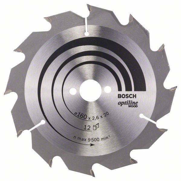 Bosch PRO Wood-cirkelsågklinga, 160 x 2,6 x 20 mm, T12