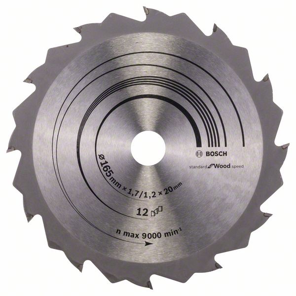 Bosch PRO Wood-cirkelsågklinga, 165 x 1,7 x 20 mm, T12