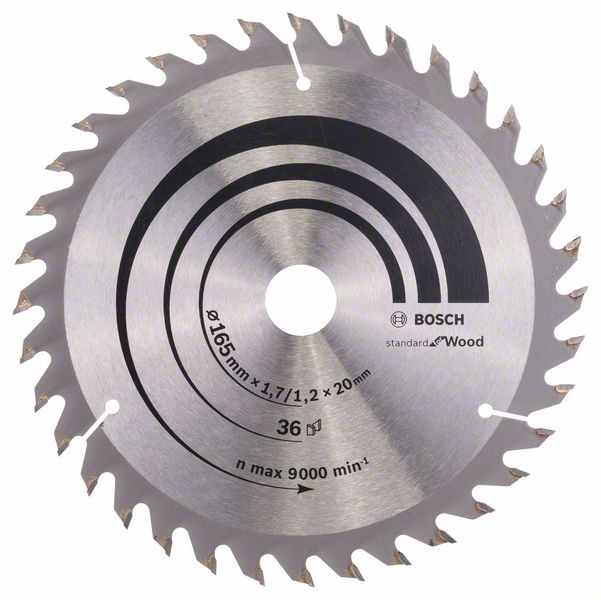 Bosch PRO Wood-cirkelsågklinga, 165 x 1,7 x 20 mm, T36