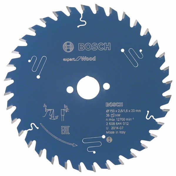 Bosch EXPERT Wood-cirkelsågklinga, 150 x 2,6/1,6 x 20 mm, T36