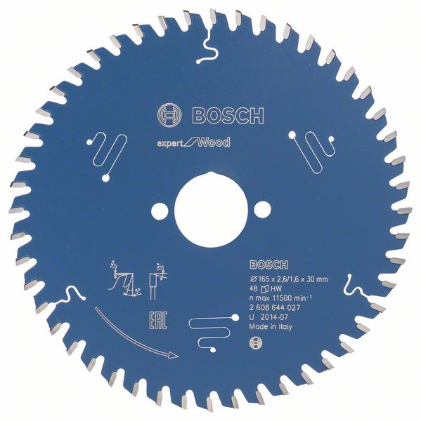 Bosch EXPERT Wood-cirkelsågklinga, 165 x 2,6/1,6 x 30 mm, T48