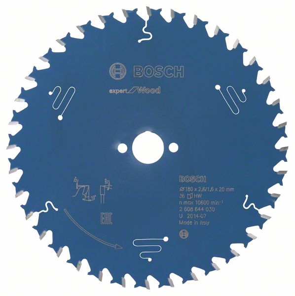EXPERT Wood-cirkelsågklinga Bosch Expert Wood ø180 mm 20/2,6 mm, 36T