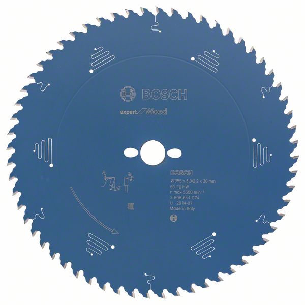 Bosch EXPERT Wood-cirkelsågklinga, 355 x 3/2,2 x 30 mm, T60