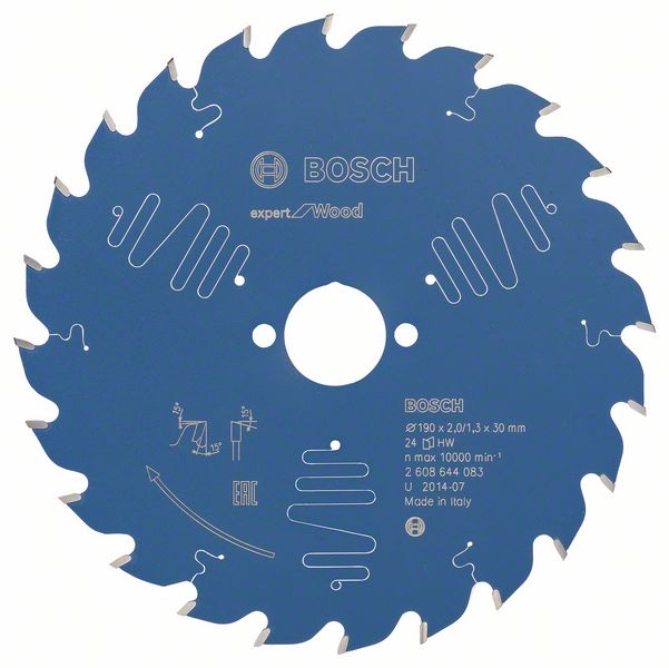 Bosch EXPERT Wood-cirkelsågklinga, 190 x 2/1,3 x 30 mm, T24