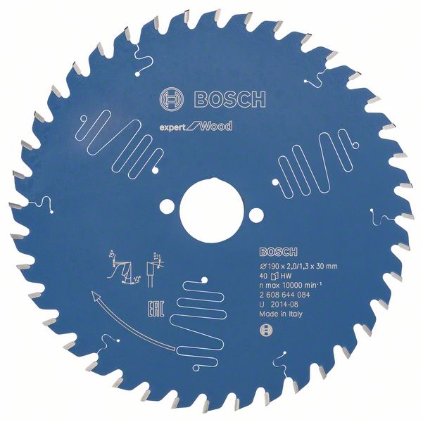 Bosch EXPERT Wood-cirkelsågklinga, 190 x 2/1,3 x 30 mm, T40