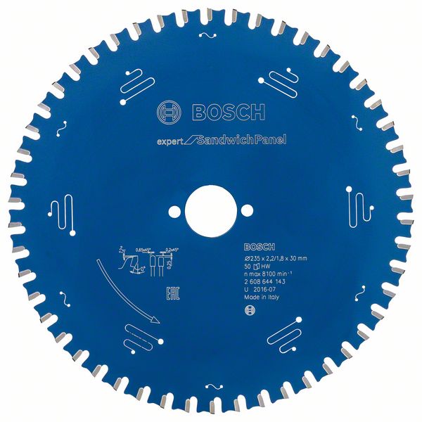 Bosch EXPERT Sandwich Panel-cirkelsågklinga, 235 x 2,2/1,8 x 30 mm, T50