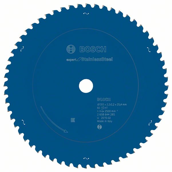 Bosch EXPERT Stainless Steel-cirkelsågklinga, 305 x 2,5/2,2 x 25,4 mm, T60