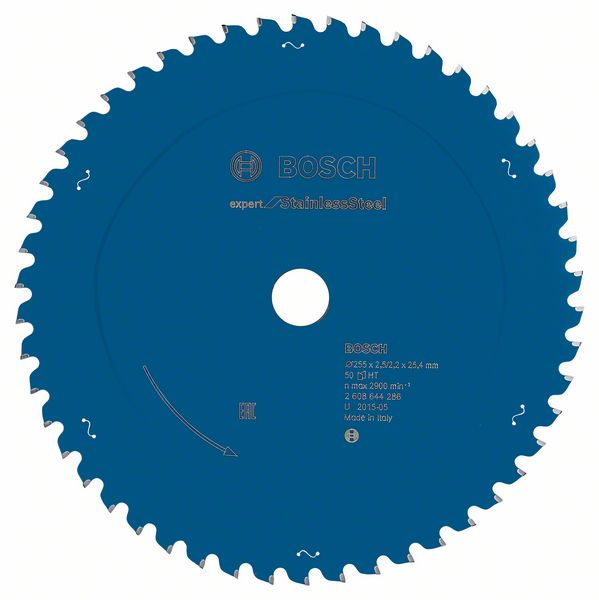 Bosch EXPERT Stainless Steel-cirkelsågklinga, 255 x 2,5/2,2 x 25,4 mm, T50