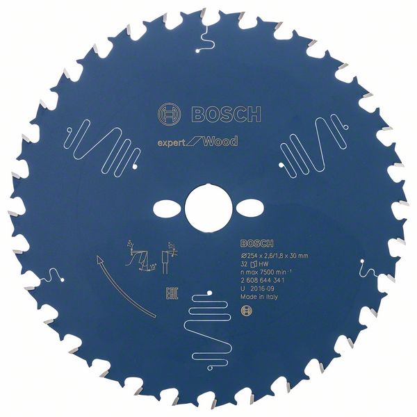 Bosch EXPERT Wood-cirkelsågklinga, 254 x 2,6/1,8 x 30 mm, T32