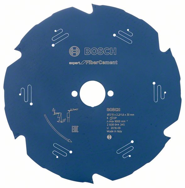 Bosch EXPERT Fibre Cement-cirkelsågklinga, 210 x 2,2/1,6 x 30 mm, T6
