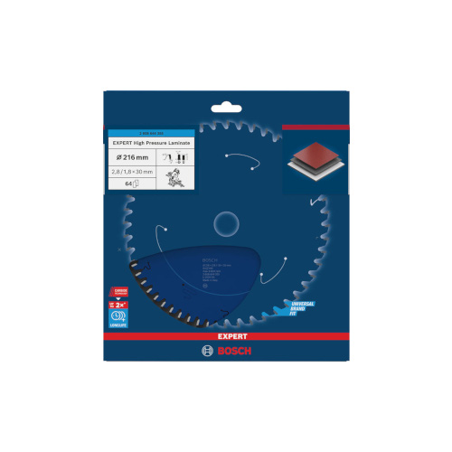 Bosch EXPERT High Pressure Laminate-cirkelsågklinga, 216 x 2,8/1,8 x 30 mm, T64