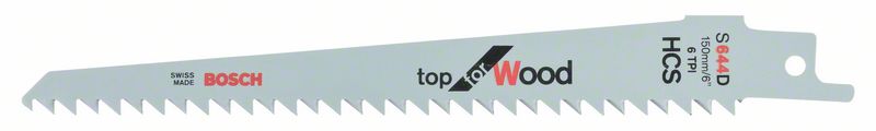 Bosch Trä Ren S644D-blad, 1.25 x 19 x 150 mm, 2 st