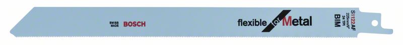Bosch Thin Metal flexible S1122AF-blad, 0,9 x 19 x 225 mm, 5 st