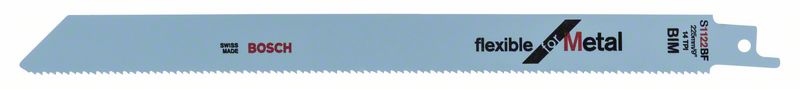 Bosch Medium-Thick Metal precise S1122BF-blad, 0,9 x 19 x 225 mm, 100 st