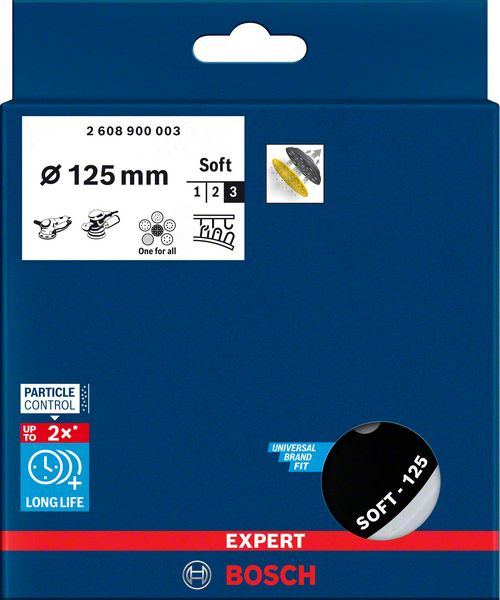 Bosch EXPERT stödrondell med multihål Universal, 125 mm, mjuk