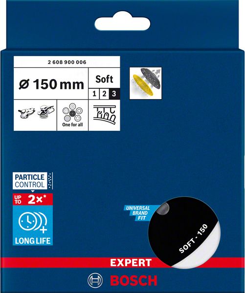 Bosch EXPERT stödrondell med multihål Universal, 150 mm, mjuk
