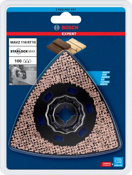 Bosch EXPERT Sanding Plate MAVZ 116 RT10 för multiverktyg 116 mm
