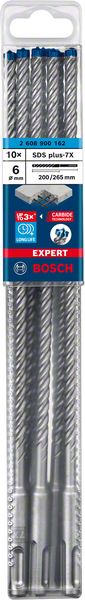 Bosch EXPERT SDS plus-7X hammarborr, 6 x 200 x 265 mm, 10 st.
