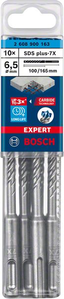 Bosch EXPERT SDS plus-7X hammarborr, 6,5 x 100 x 165 mm, 10 st.