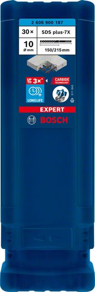 Bosch EXPERT SDS plus-7X hammarborr, 10 x 150 x 215 mm, 30 st.