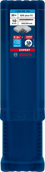 Bosch EXPERT SDS plus-7X hammarborr, 10 x 200 x 265 mm, 30 st.