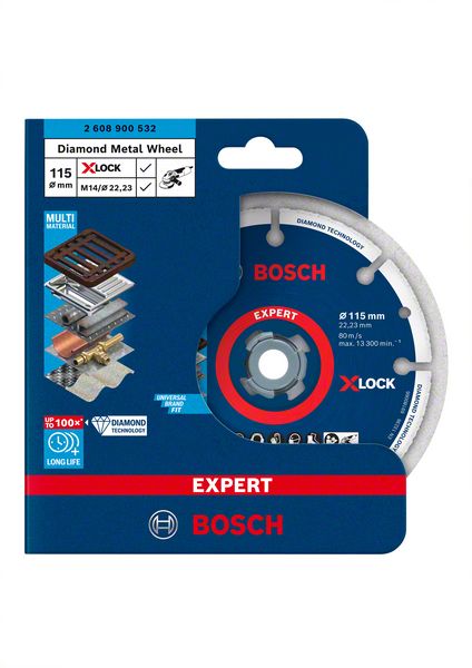 Bosch EXPERT Diamond Metal Wheel X-LOCK kapskiva 115 x 22,23 mm
