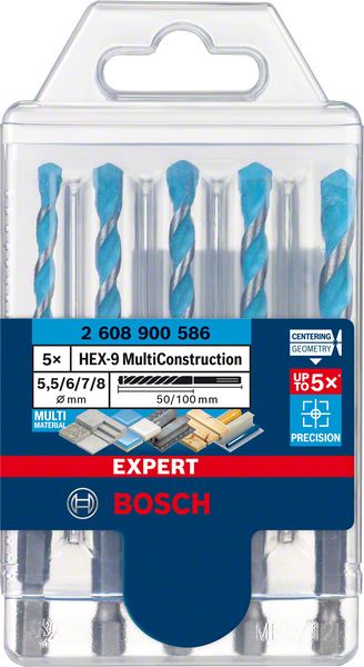 Universalborr Bosch MultiConstruction HEX-9, 5.5/6/6/7/8 mm