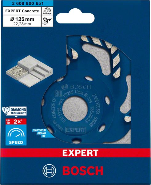 Bosch EXPERT Betongslipkopp 125 x 22,23 x 4,5 mm