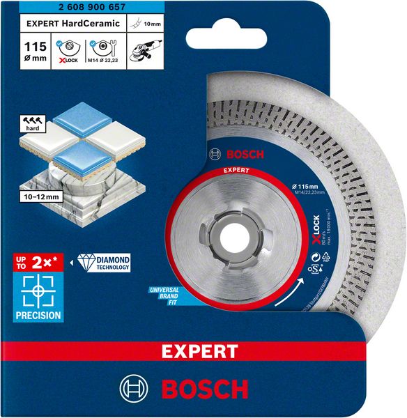 Bosch EXPERT HardCeramic X-LOCK diamantkapskiva 115 x 22.23 x 1.4 x 10 mm