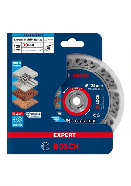 Bosch EXPERT MultiMaterial X-LOCK diamantkapskiva 125 x 22,23 x 2,4 x 12 mm