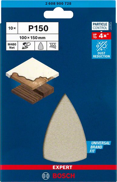 Bosch EXPERT M480 slipnät för multislipar 100 x 150 mm, G 150, 10 st.