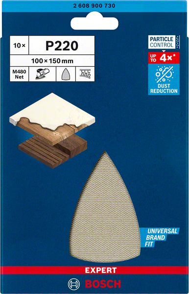 Bosch EXPERT M480 slipnät för multislipar 100 x 150 mm, G 220, 10 st.