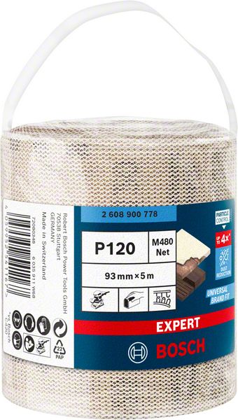 Bosch EXPERT M480 slipnätrullar 93 mm, 5 m, G 120