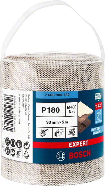 Bosch EXPERT M480 slipnätrullar 93 mm, 5 m, G 180