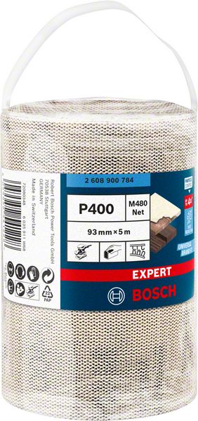 Bosch EXPERT M480 slipnätrullar 93 mm, 5 m, G 400