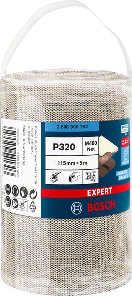 Bosch EXPERT M480 slipnätrullar 115 mm, 5 m, G 320