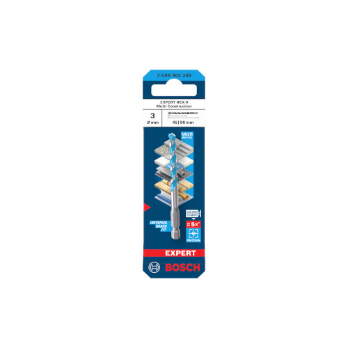 Bosch EXPERT HEX-9 Multi Construction borr, 3 x 45 x 90 mm