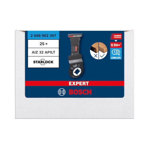 Multiverktygsblad Bosch Expert Starlock AIZ 32 APILT MultiMax, 25 st