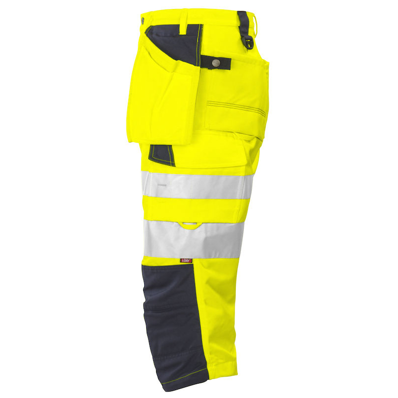 Varsel med hängfickor Projob 6510, 3/4 3/4-byxor, gul - Bild 3