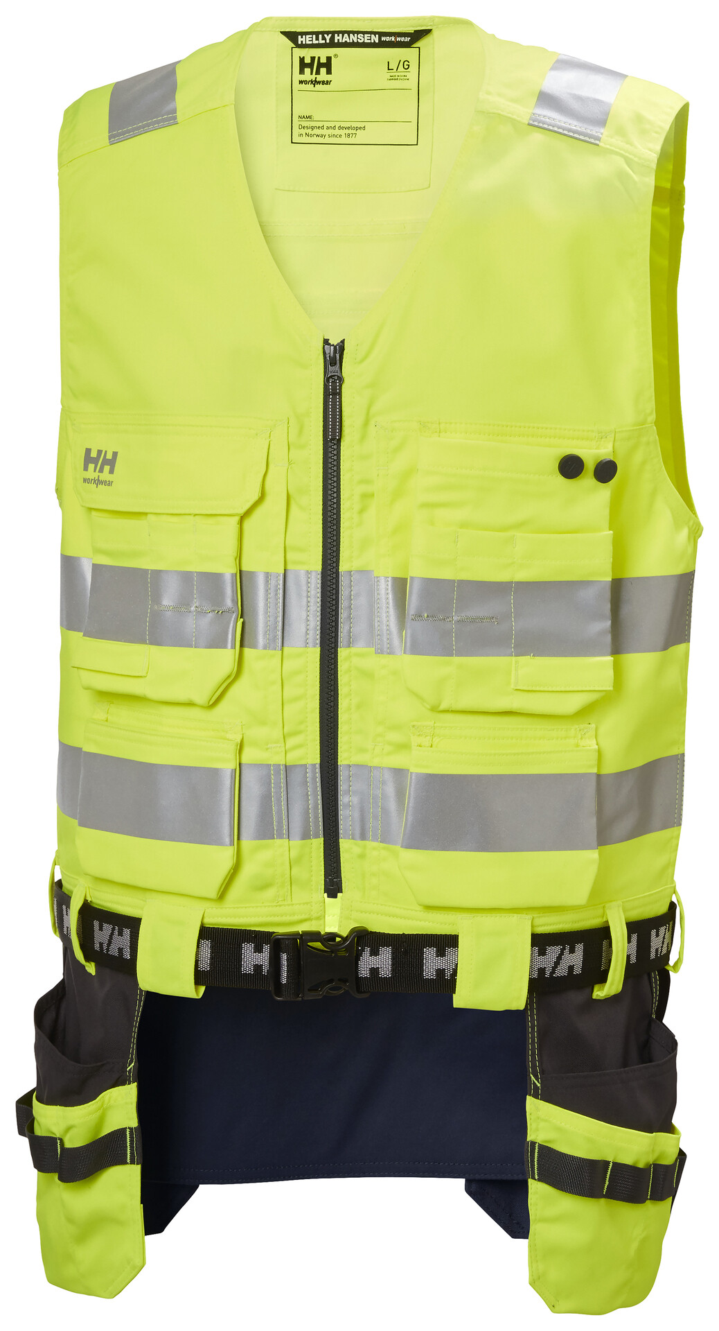 Hantverksväst Helly Hansen Alna 2.0, gul/mörkgrå