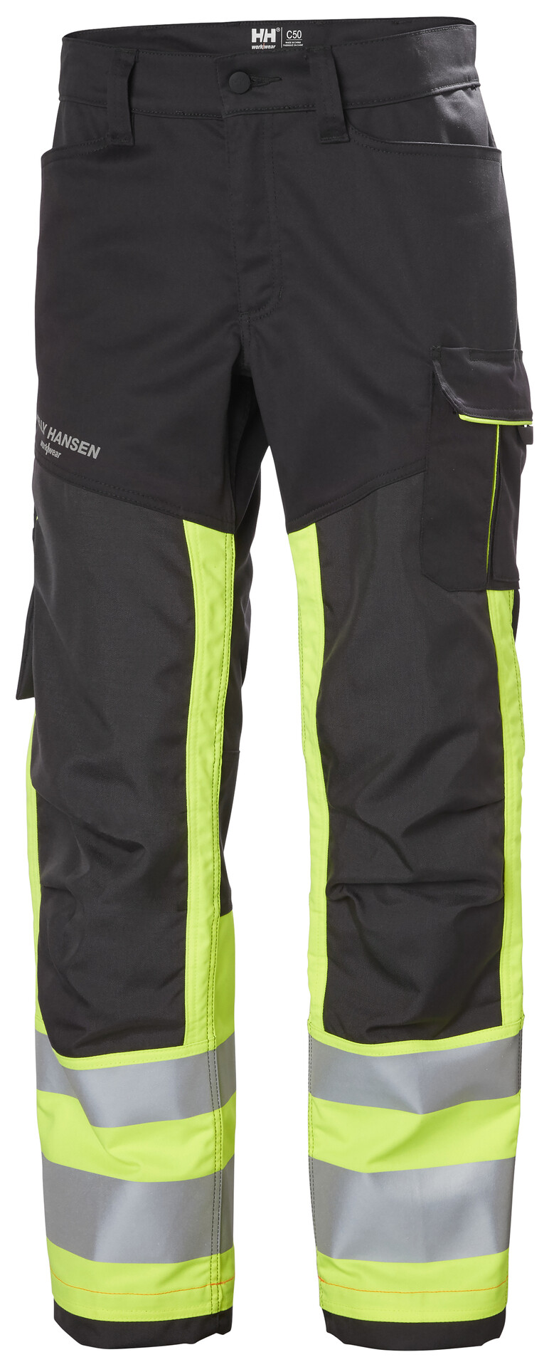 Arbetsbyxor Helly Hansen Alna 2.0, HIVIS klass 1, gul/mörkgrå