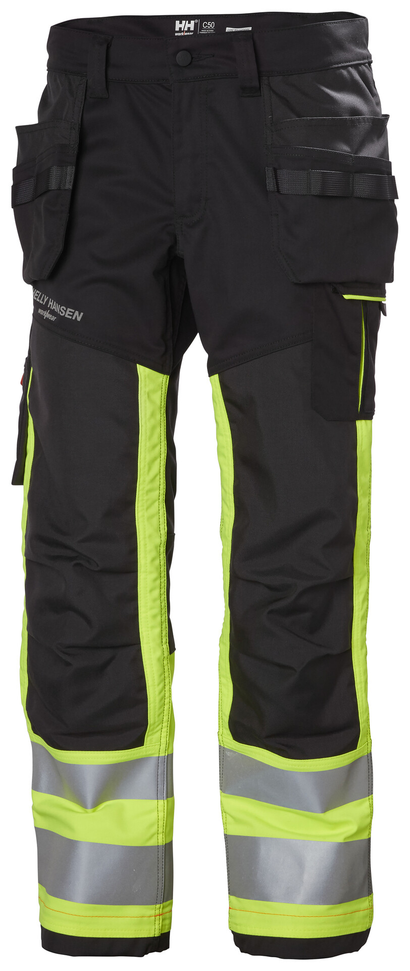Hantverksbyxor Helly Hansen Alna 2.0, HIVIS klass 1, gul/mörkgrå