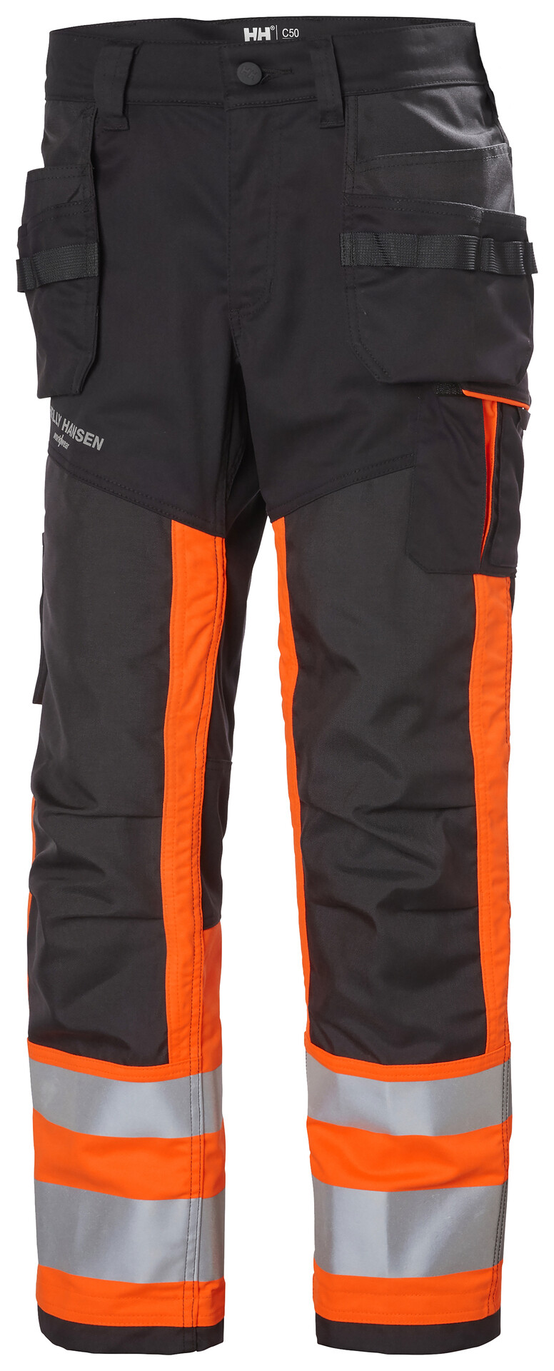 Hantverksbyxor Helly Hansen Alna 2.0, HIVIS klass 1, orange/mörkgrå